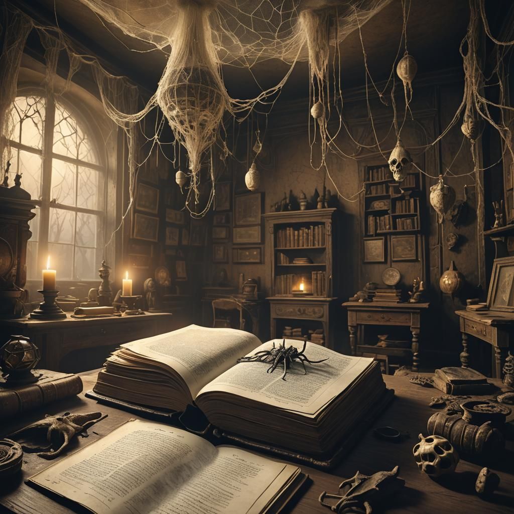 Eerie Witch's Diary in Haunted Room