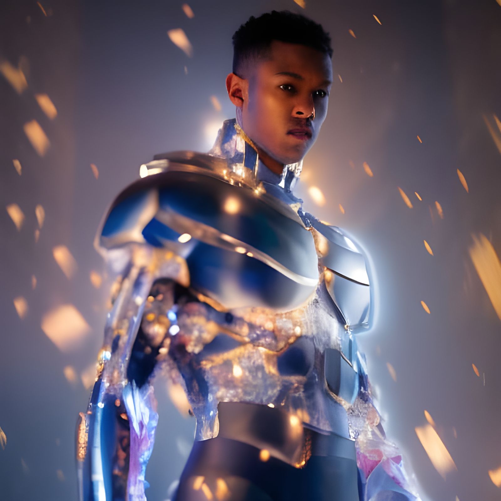 Beautiful Translucent Ice Golem in Dramatic Lighting