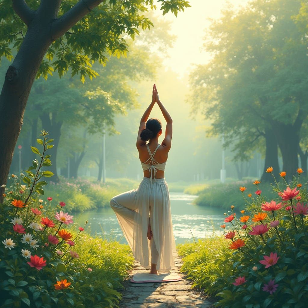 Serene Yoga at Dawn in Singapore Botanic Gardens