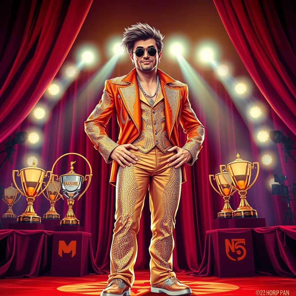 Confident but Unskilled Superstar Shines on the Velvet Stage