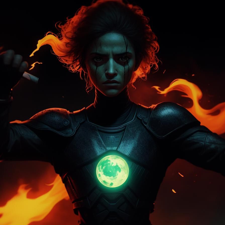 Dramatic Cinematic Portrait of a Dark Woman