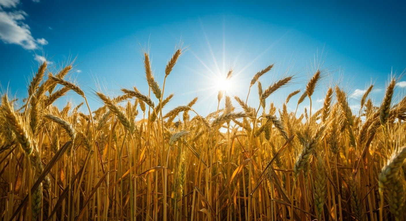 Golden Wheat Fields in Hyperrealistic Style