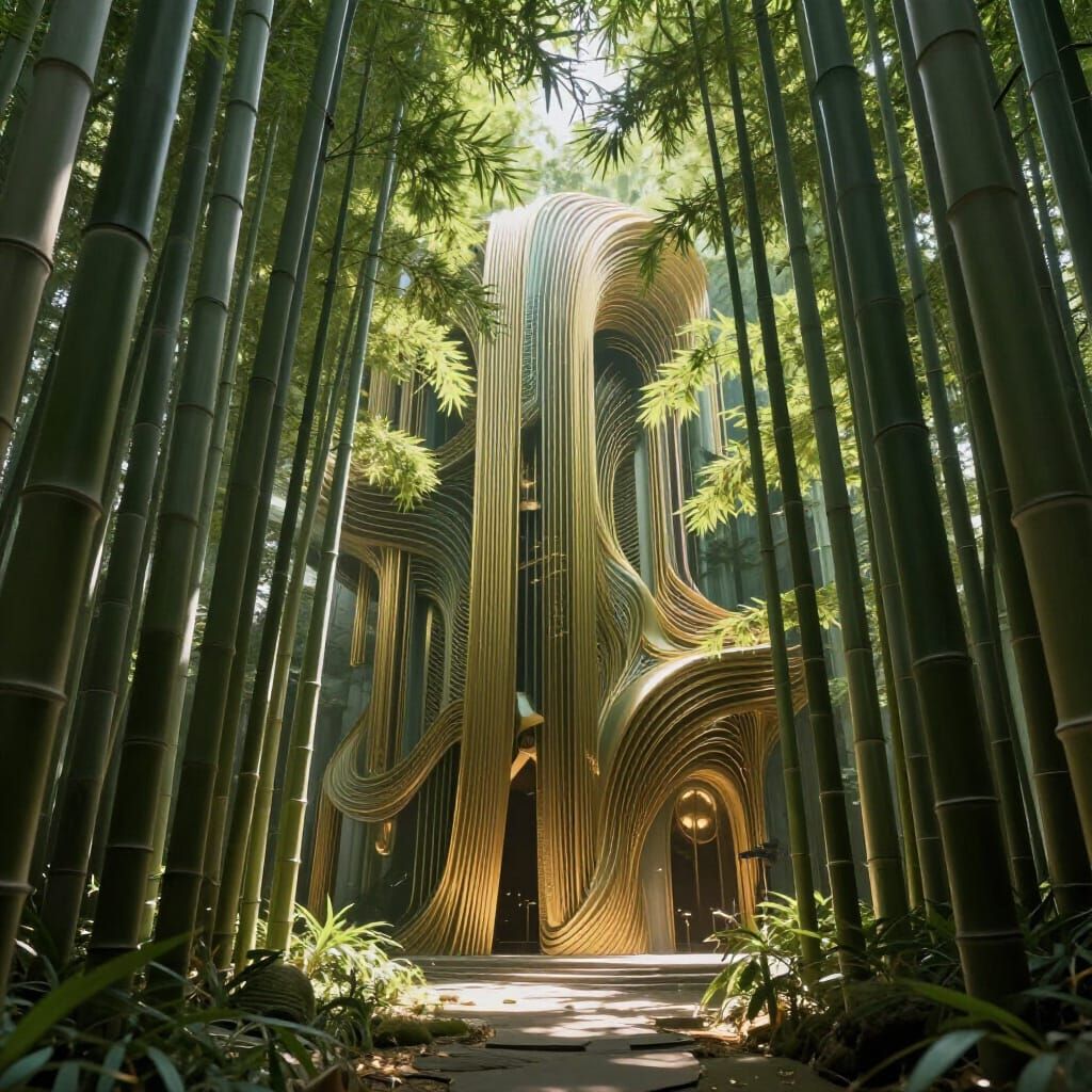 Bamboo Design House: Futuristic Architecture in Lush Setting