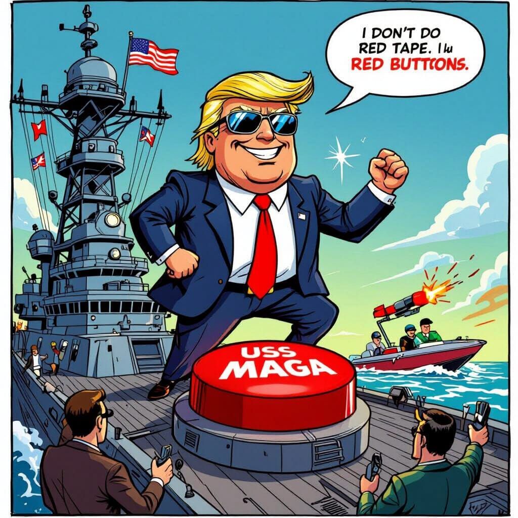 President T. MAGA Activates 'Border Justice' on USS MAGA