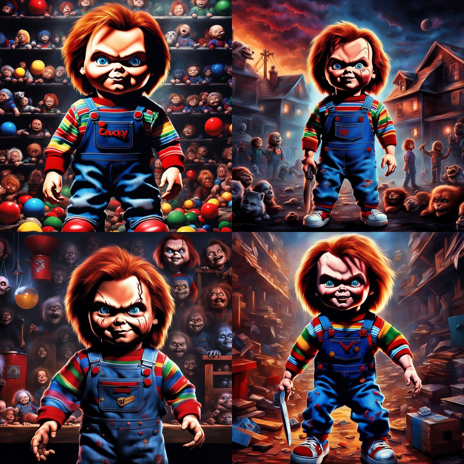 Cinematic Painting of Chucky from Child's Play