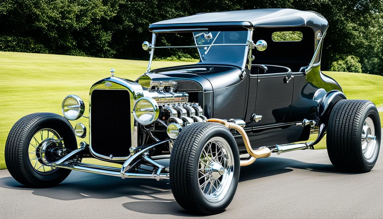 Dark Grey 1923 Ford Hotrod Roadster with Chrome
