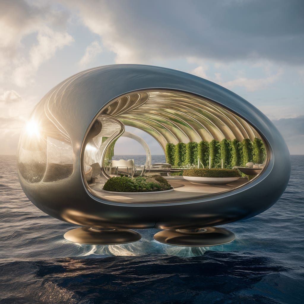 Futuristic Ocean Hopper Glides Smoothly
