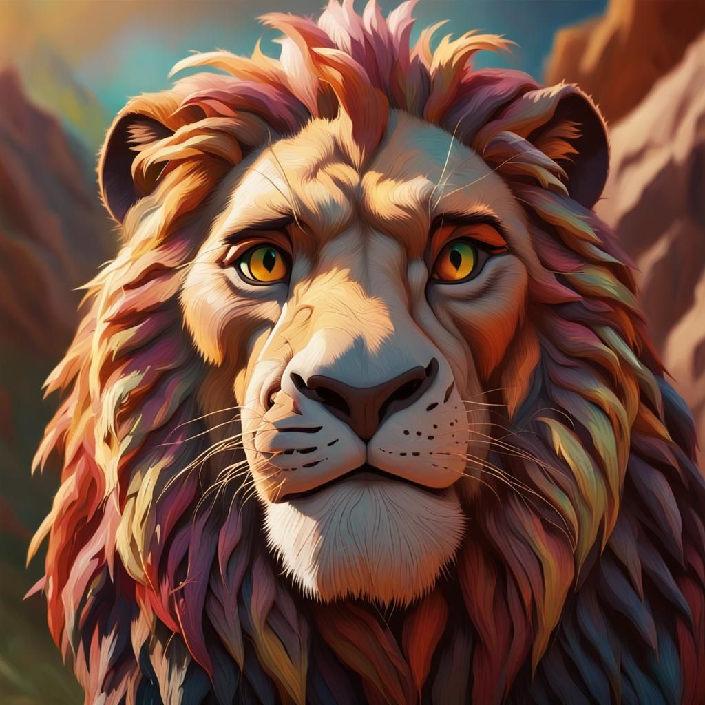 Hyperrealistic Lion King Splash Art: Simba in Detail