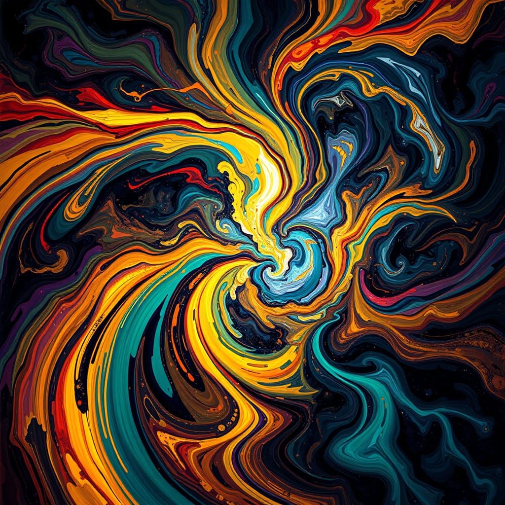 Intricate Abstract Digital Art of Complex Patterns