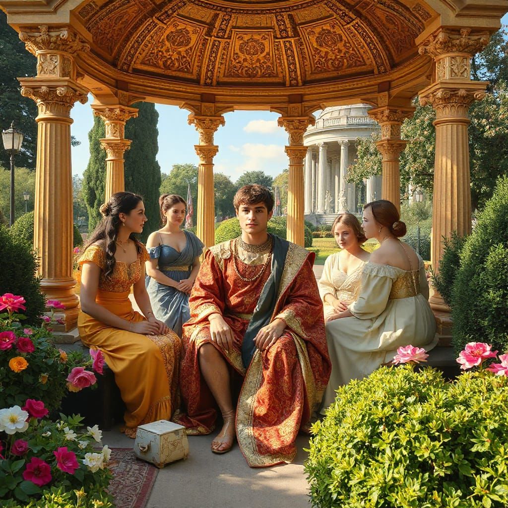 Byzantine Emperor in Golden Splendor