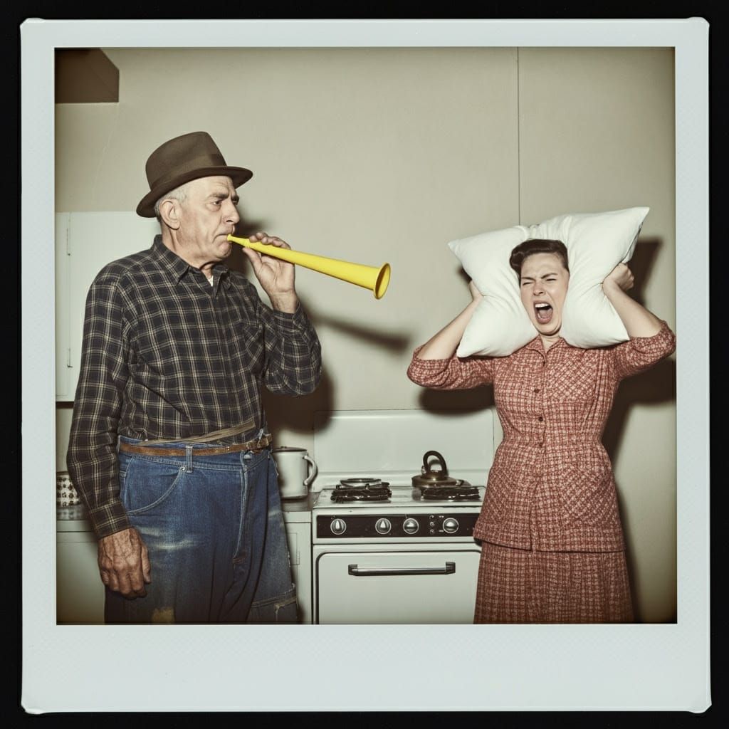 Ladies, don't marry an old man.  He's set in his ways.  You cannot win.