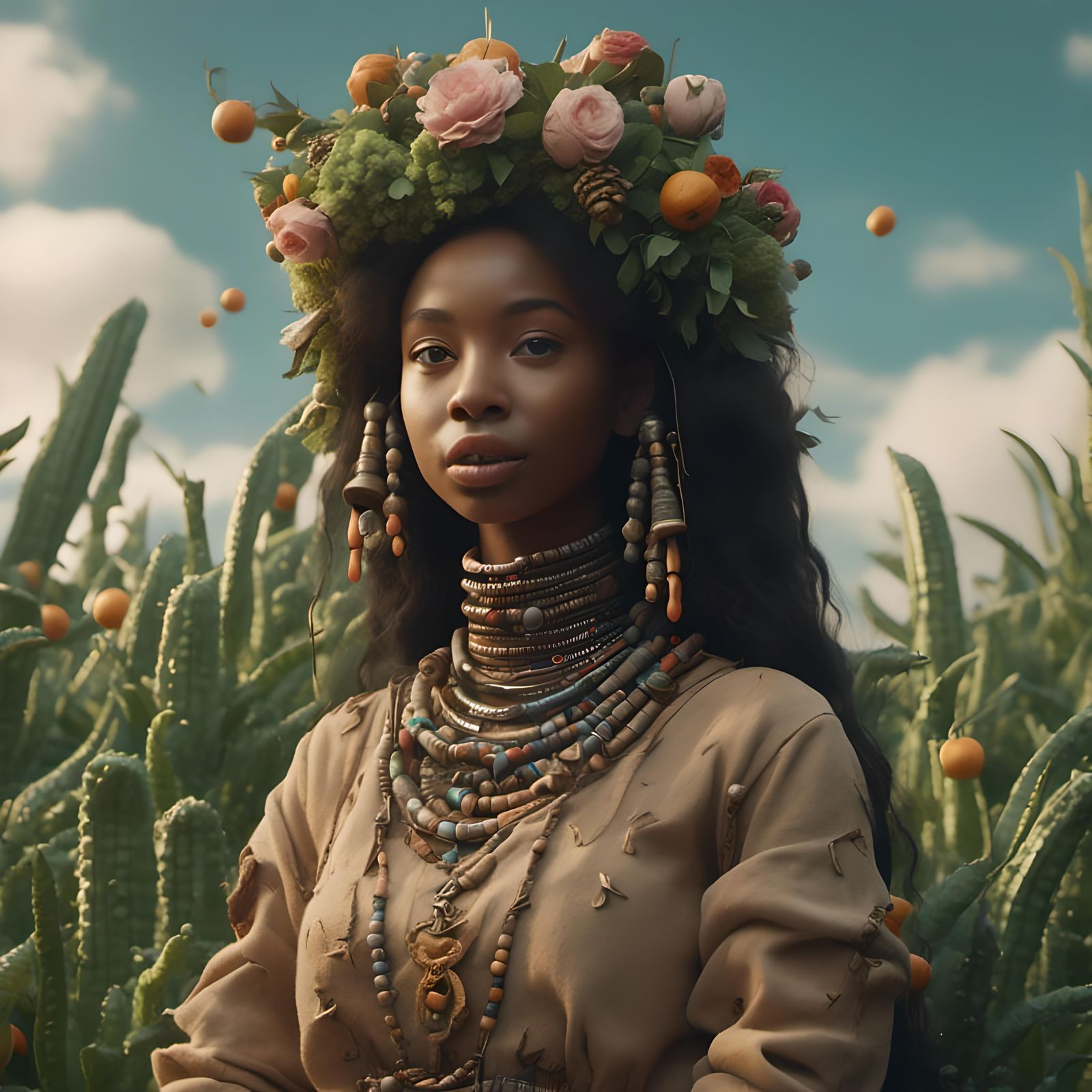 3D Render of a Woman in DALL-E Style