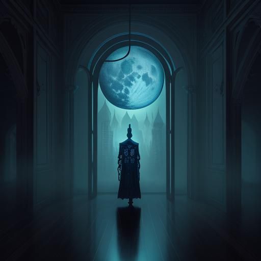 Ethereal Boy in Ornate Mansion: Digital Matte Painting