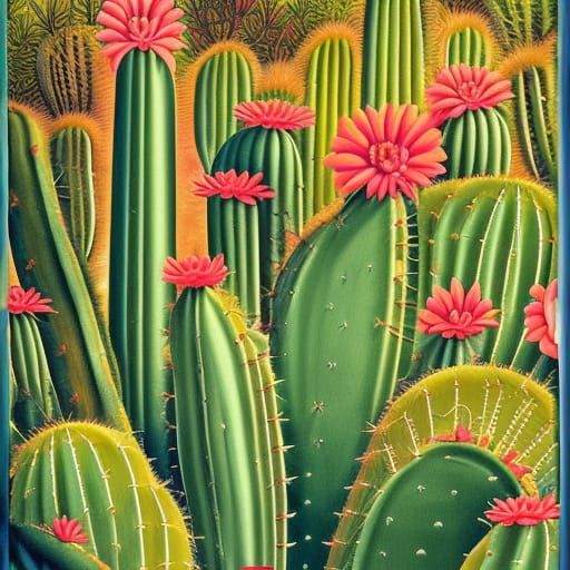 Cactus Album Art in Heinz Edelmann Style