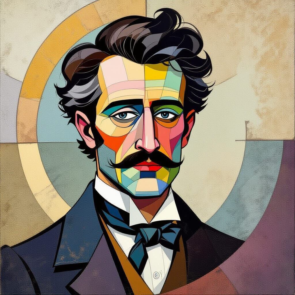 Man as Calligramme Digital Art