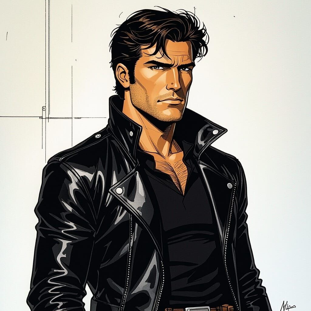 Bob Morane in Moebius Style, Futuristic Comic Art