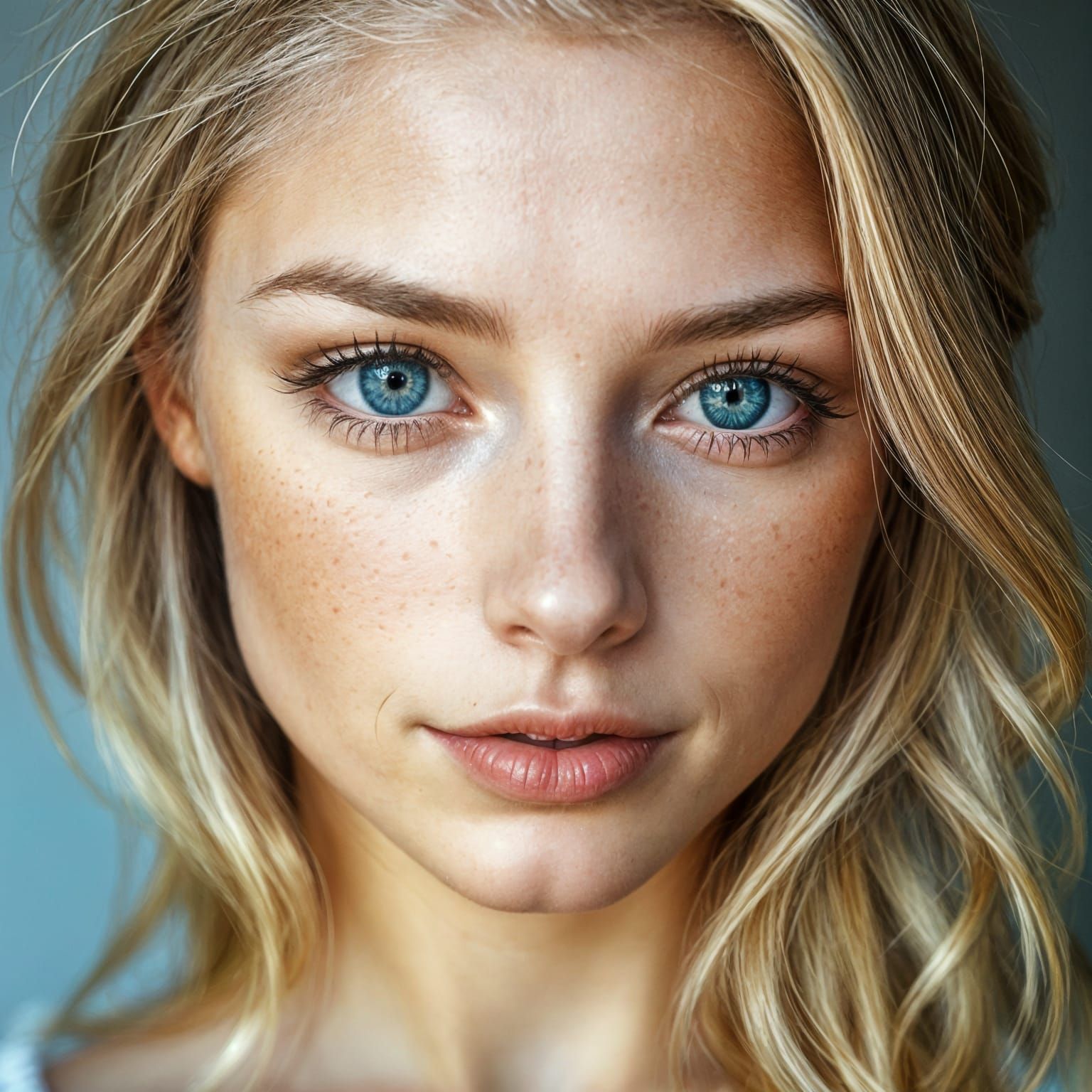 Stunning Photorealistic Portrait of a Young Blonde Woman
