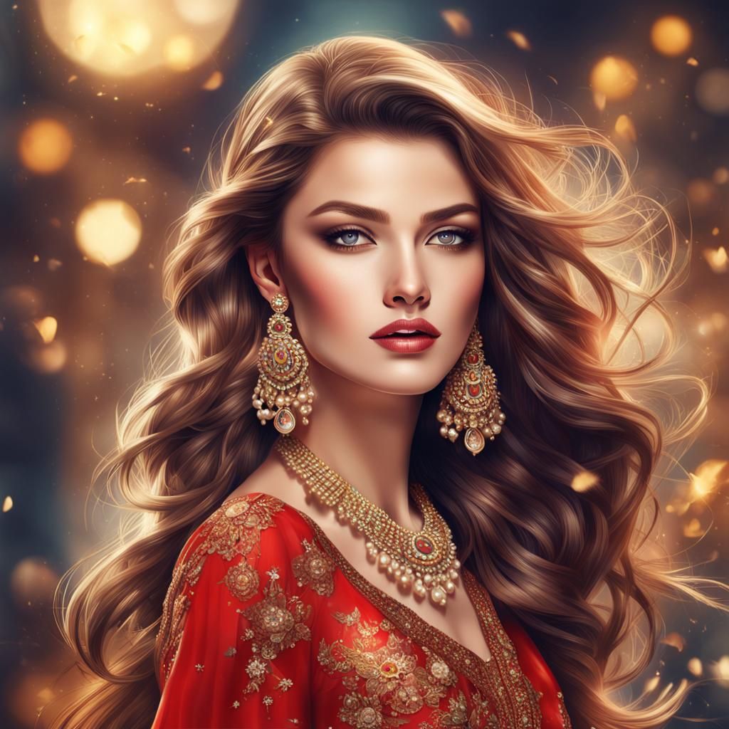 Elegant Woman in Fashion Photography Style