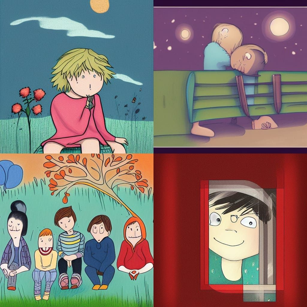 Evocative Illustration of Lonely Days