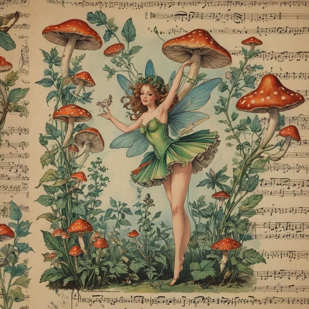 Vintage Fairy Dancing to Cosmic Serenade