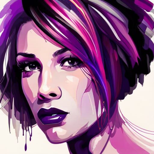 Abstract Composition Exploring the Color Purple