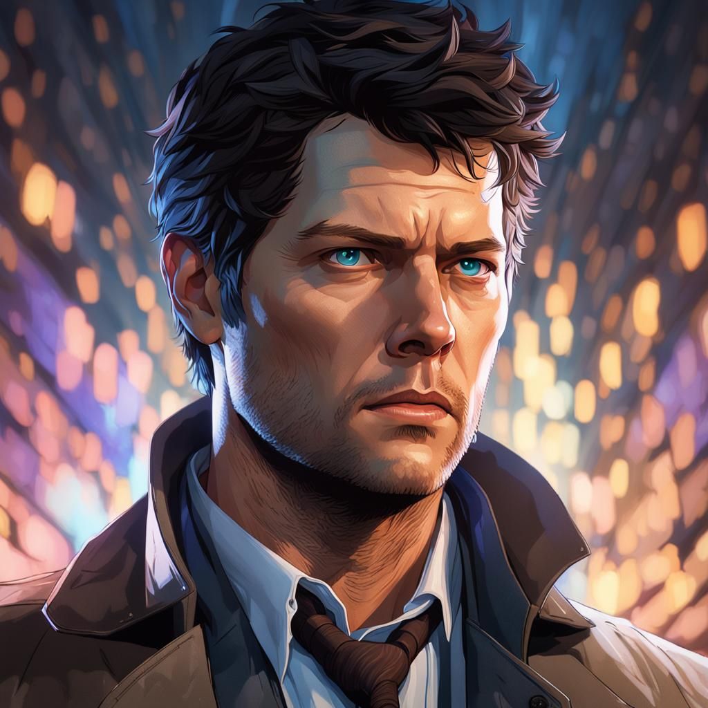 Castiel Portrait with Intense Lighting