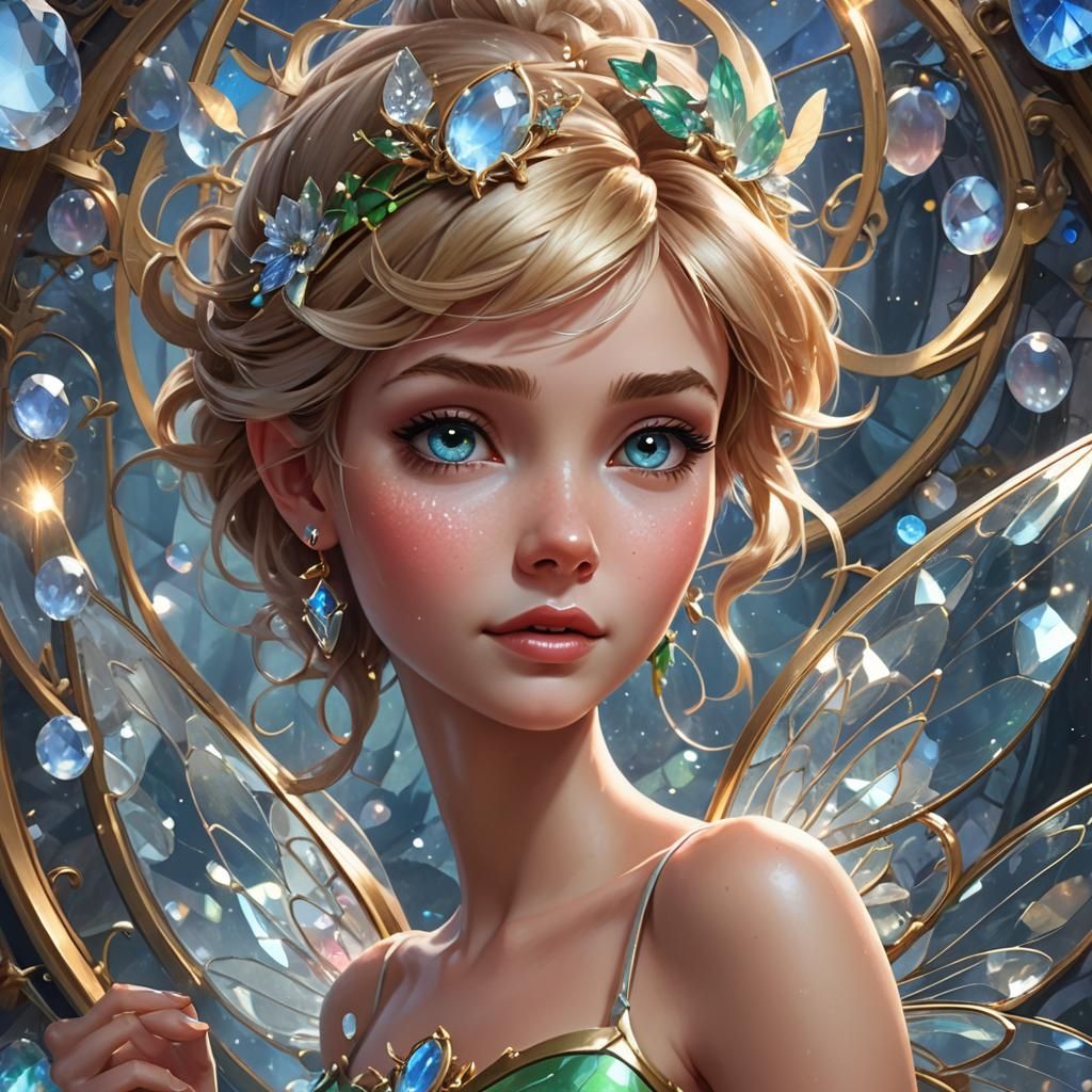 Tinkerbell in Moonstone: Detailed Fantasy Portrait