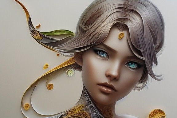 Ethereal Quilling Concept Art: Love, Hope, and Faith