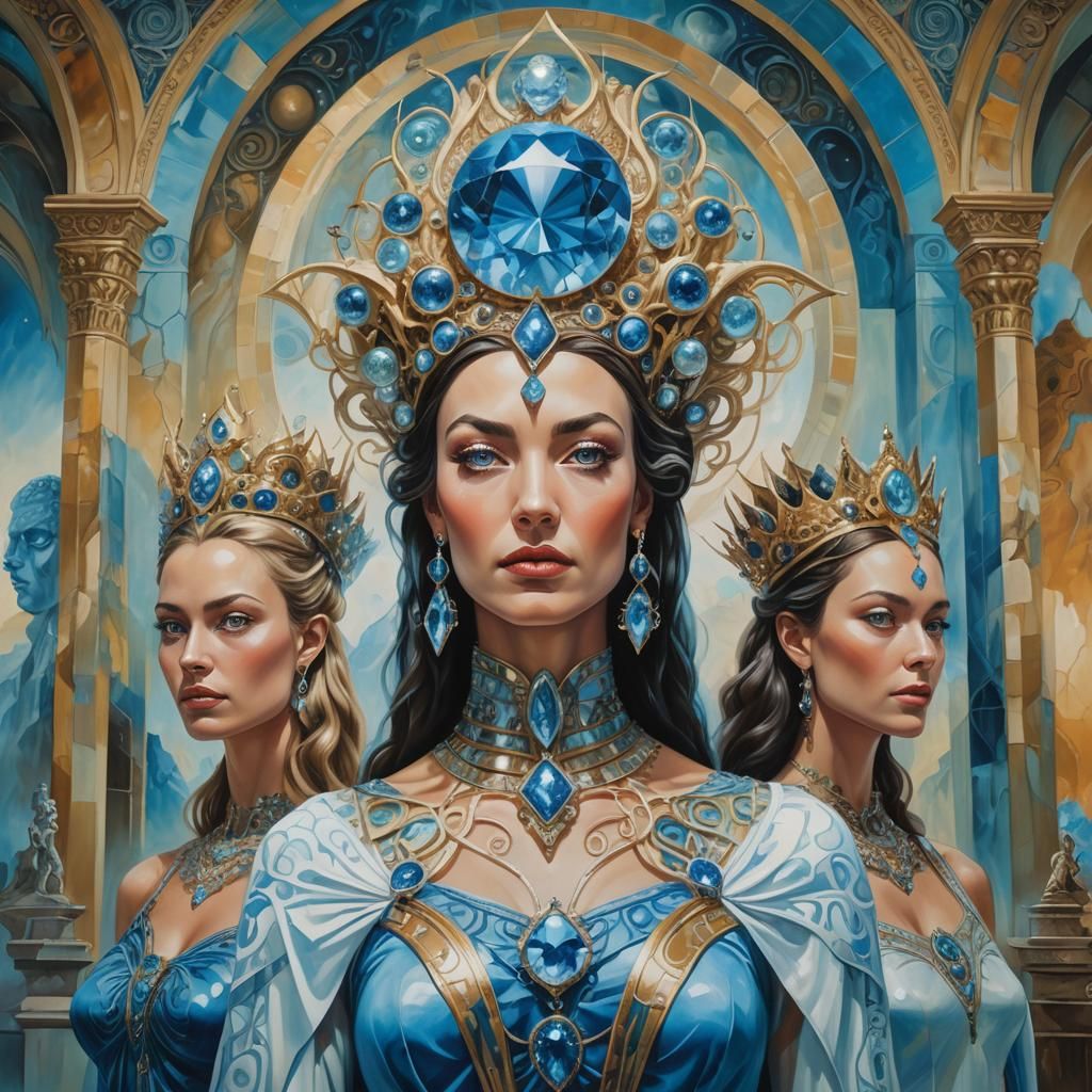 Arcturian queen with princesses