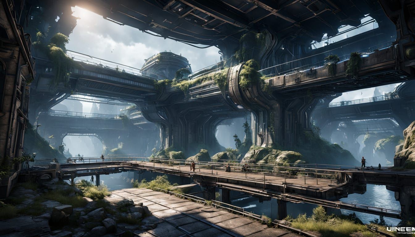 Epic Futuristic Underground Facility in Stunning 8K Resoluti...