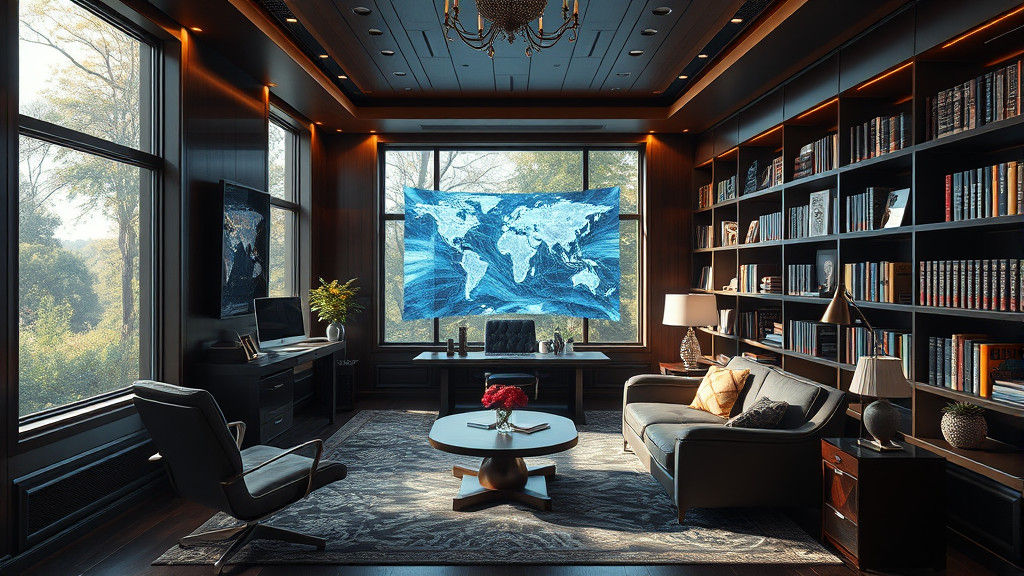 High-Tech Study with Holographic Display in 8K