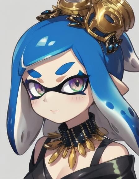 Splatoon Inkling Girl Portrait as Figurine