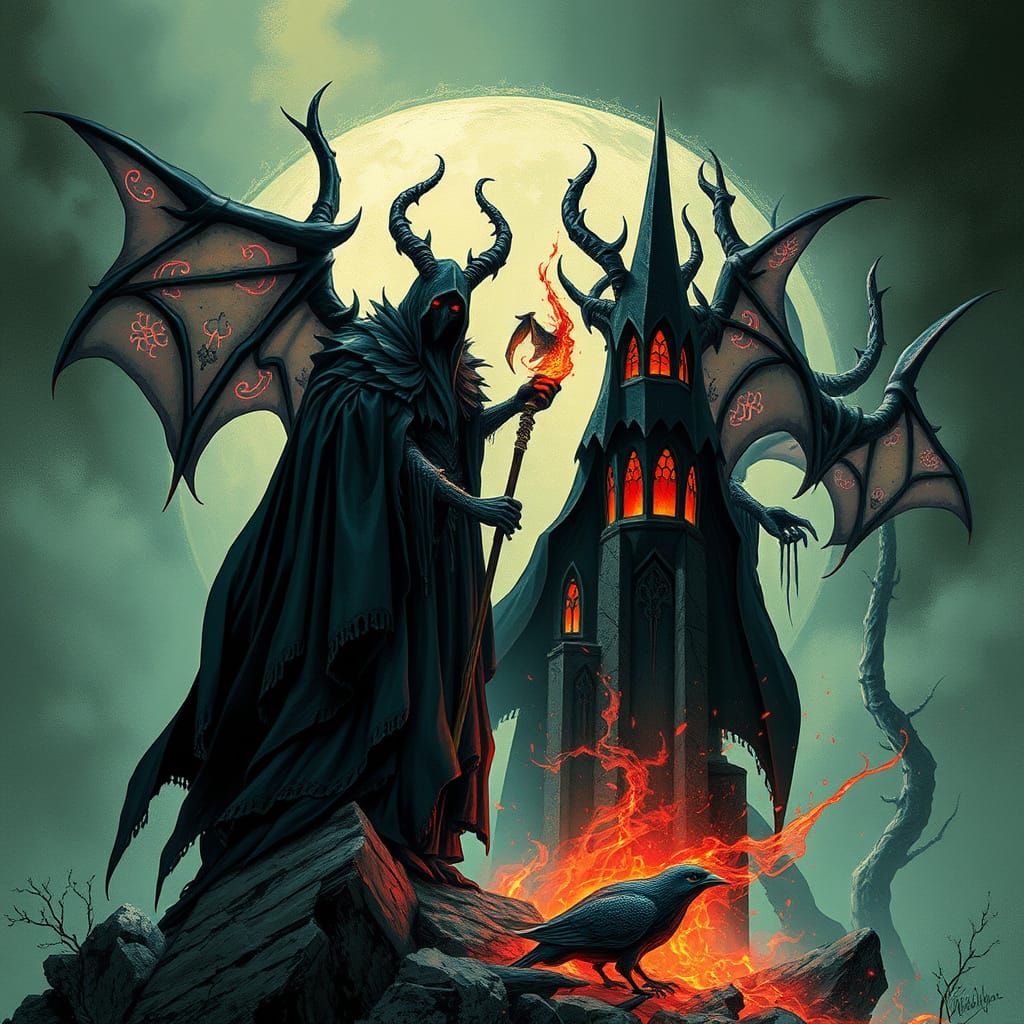 Ethereal Beings in Dark Fantasy Style