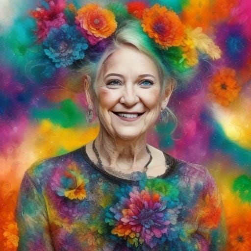 Intricate Lace Flower Pattern in Digital Art