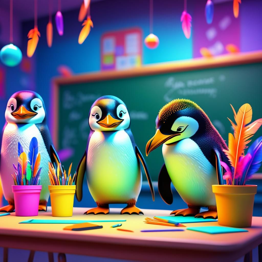 Penguins Learn in Pixar-Style Classroom