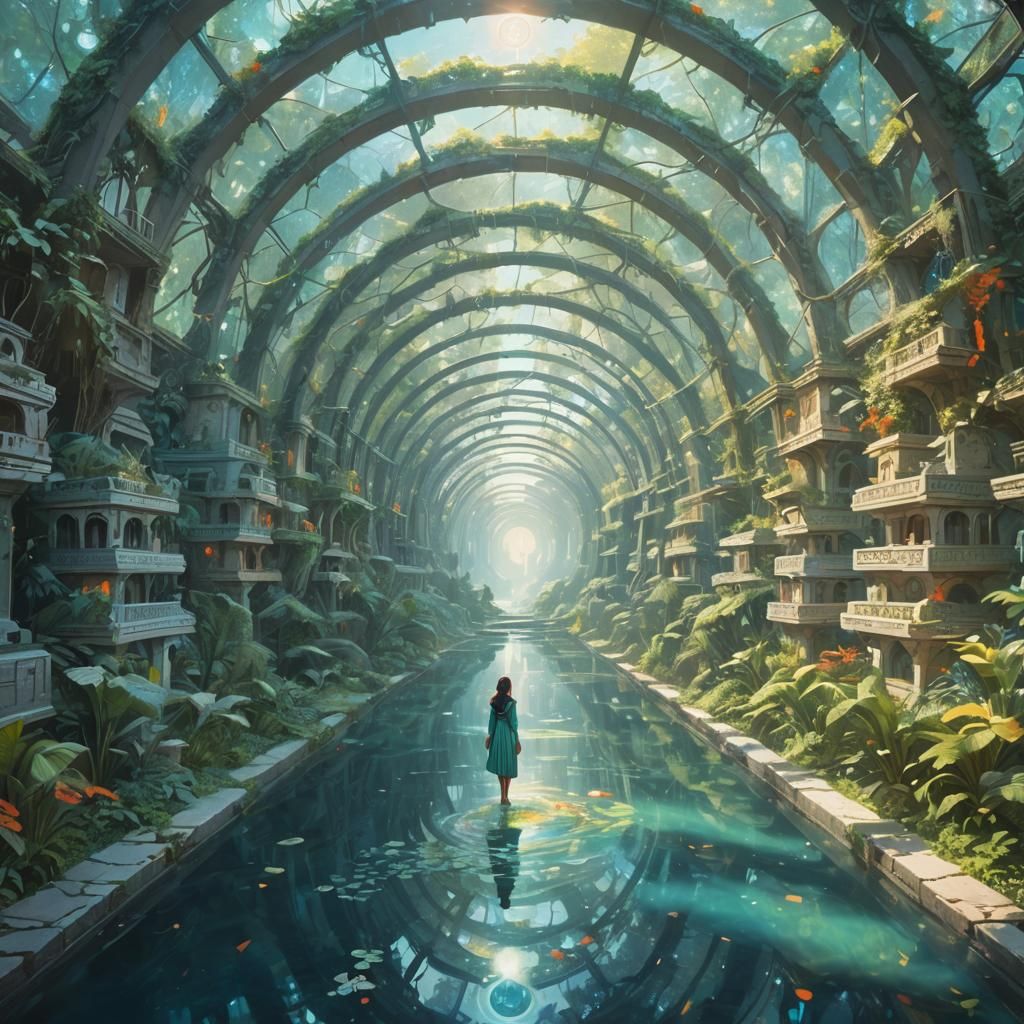 Woman in Sanctuary Concept Art with Astral Energy