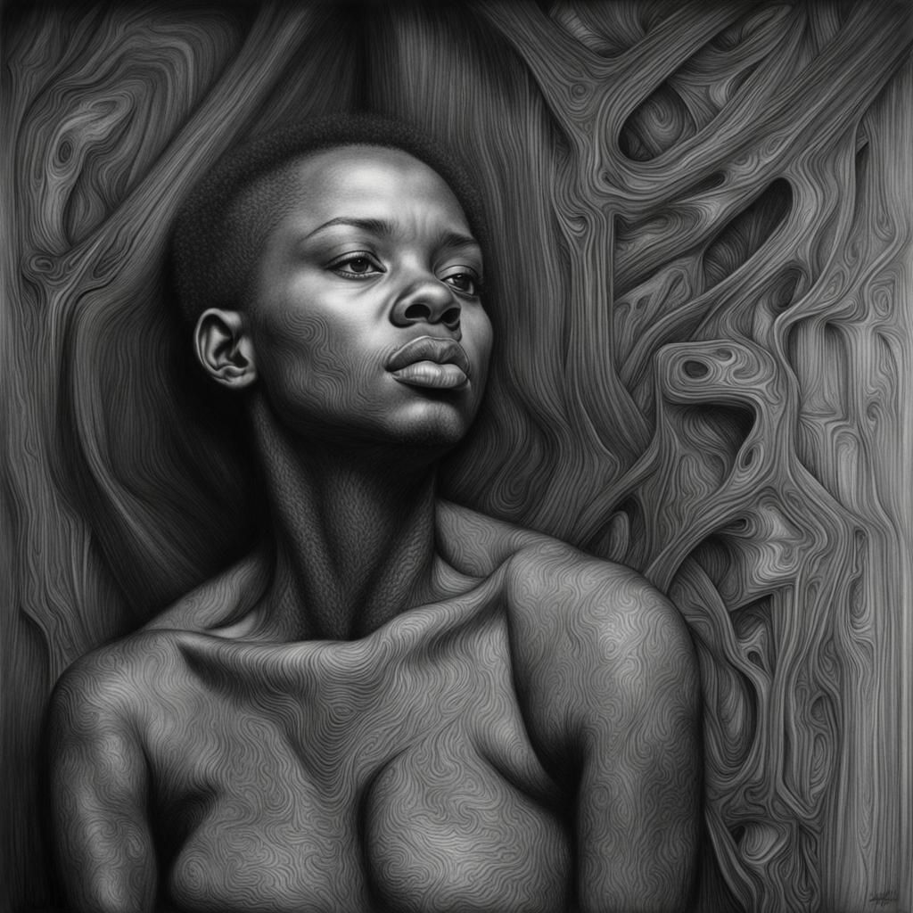 Hyperdetailed Charcoal Drawing of Jonathan Davis