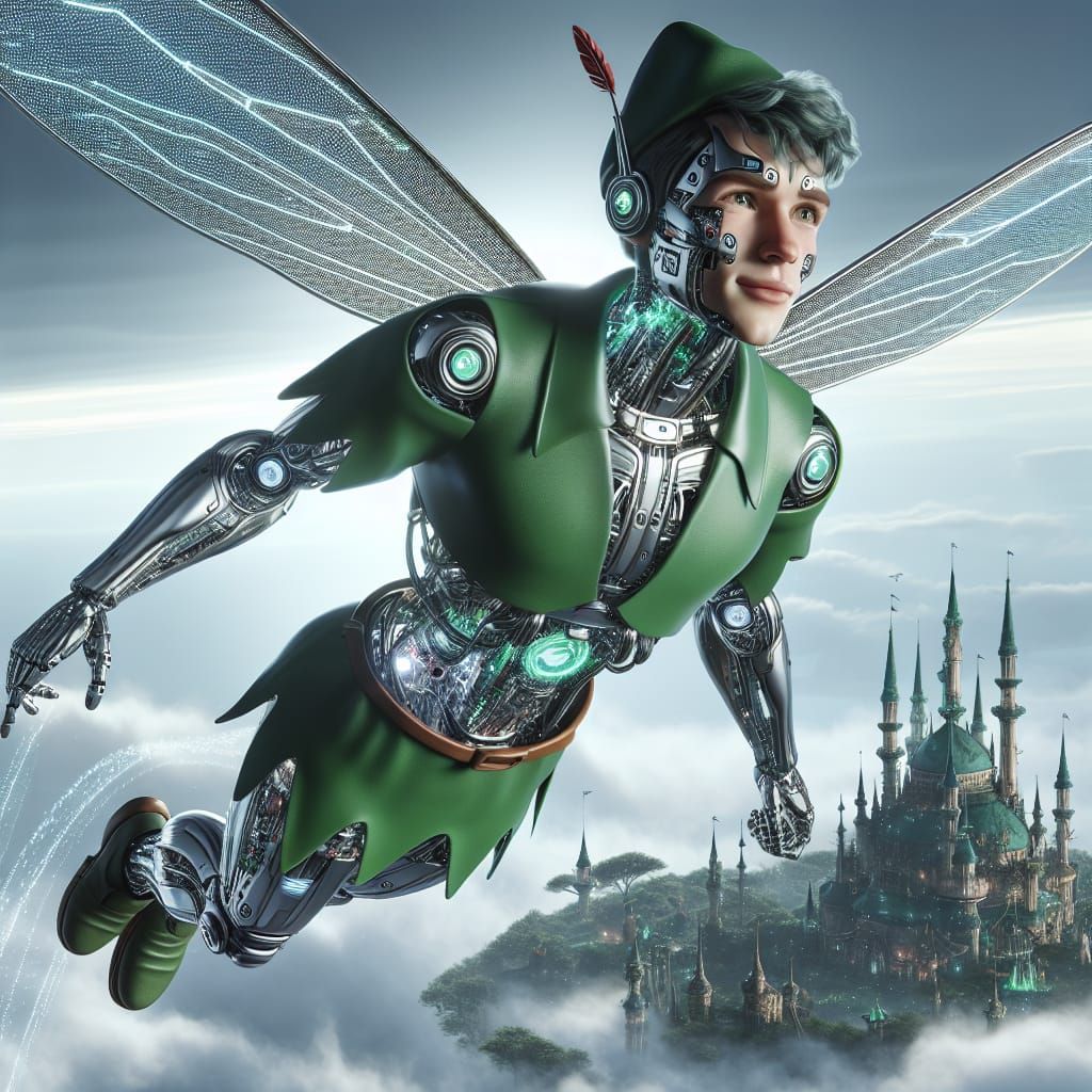 Cyborg Peter Pan's Sad Mission Over Neverland