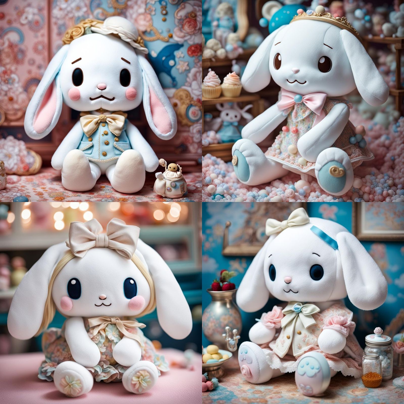 Cinnamoroll Plush Toy in Pop Surrealism Style