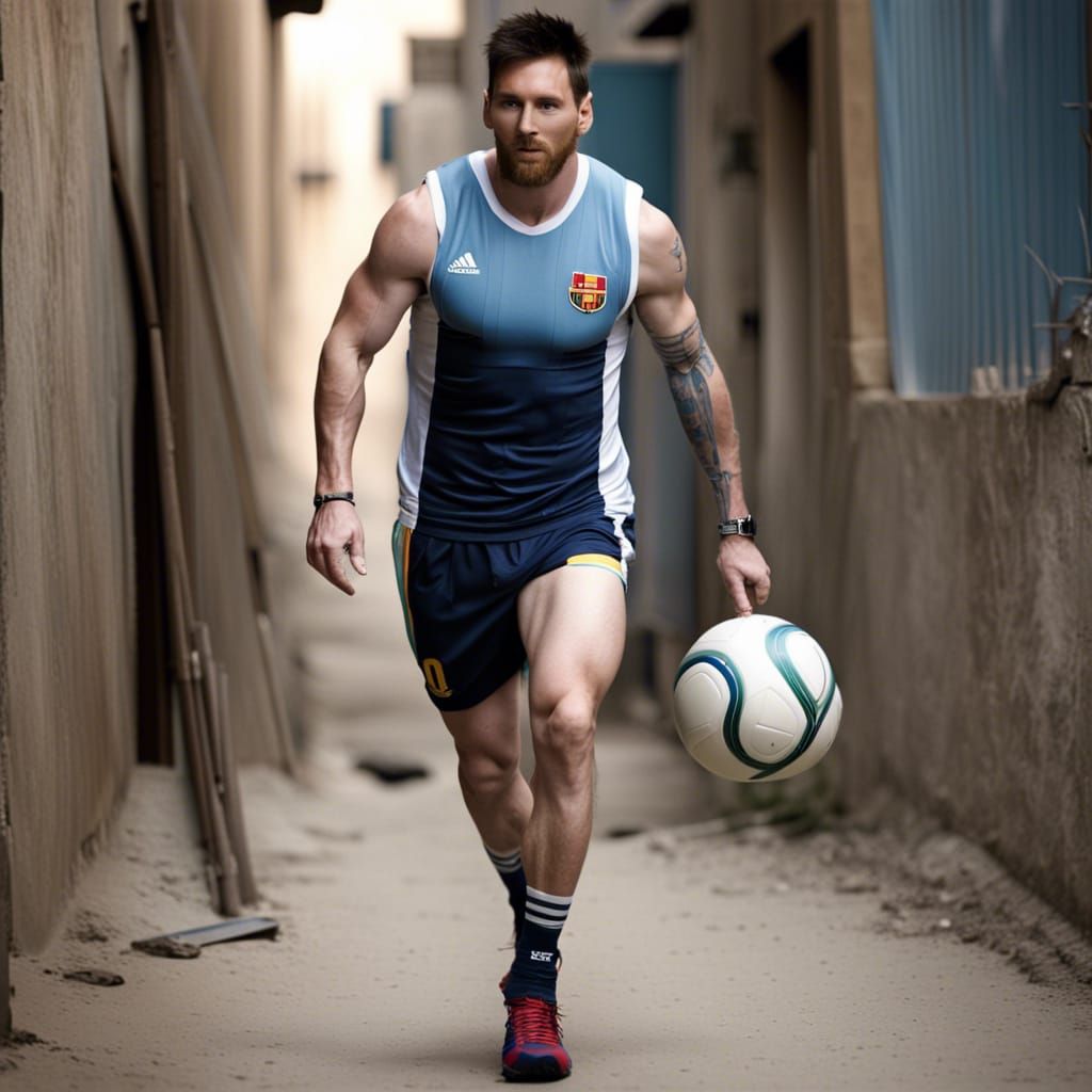 Muscular Figure in Underwear: AI Generated Strongman