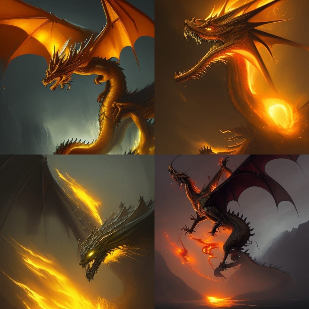 Spectacular Lightning Dragon: Dark Fantasy Concept Art