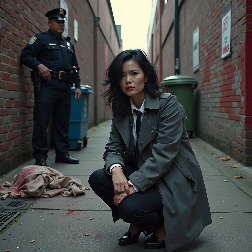 Hyper Realistic Photo of Woman in Alley