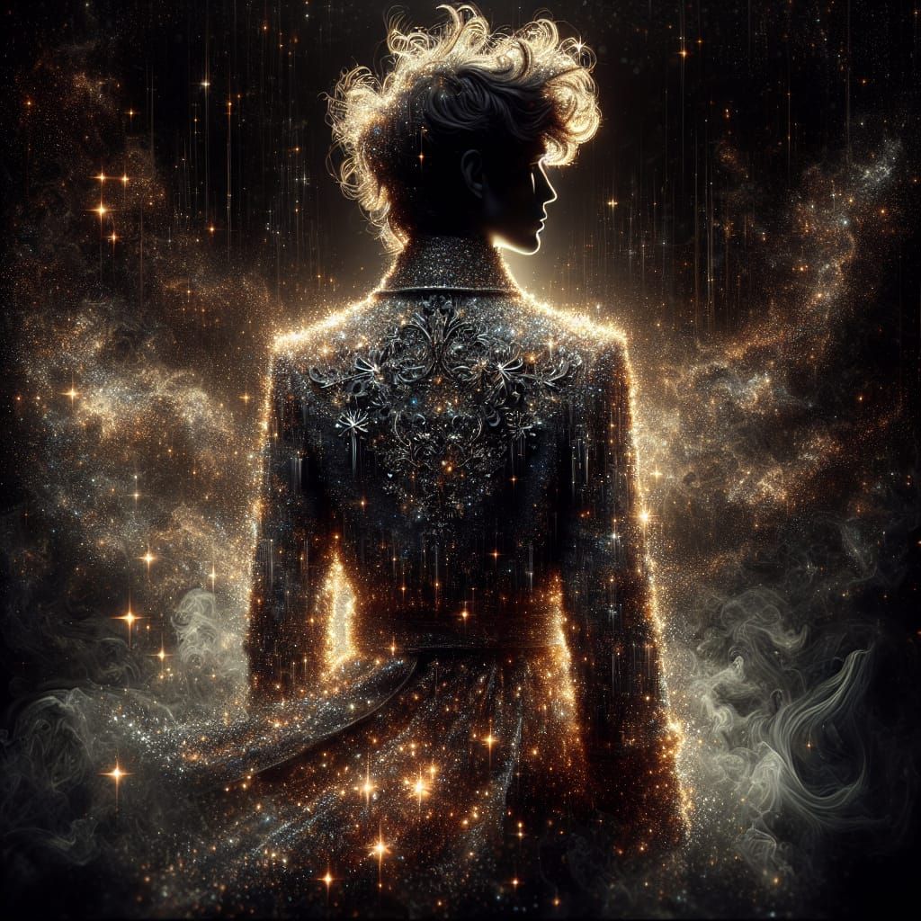 Silhouette of a Star-Made Man in Medieval Attire