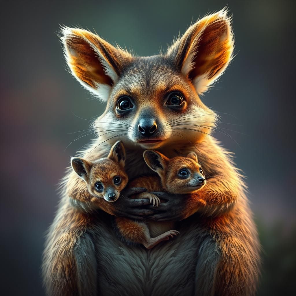 Quokka with Joey: Detailed Fantasy Concept Art