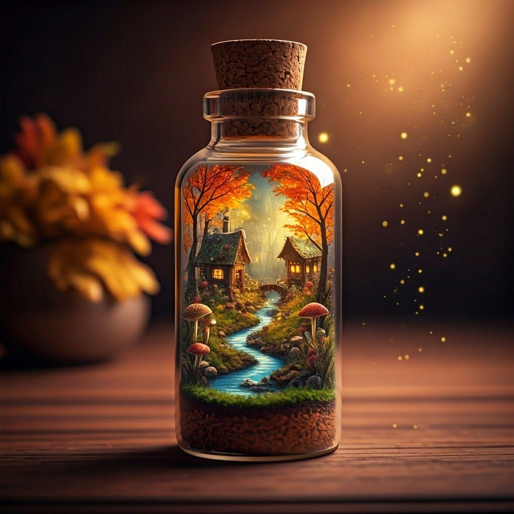 A magical world in a bottle