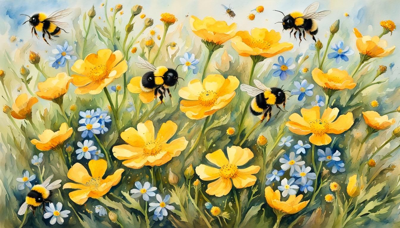 Bumble Bees & Wild Flowers