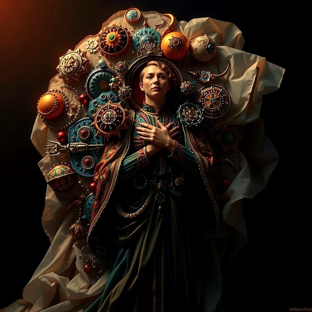 Allegorical Masterpiece Painting of Beauty and Truth