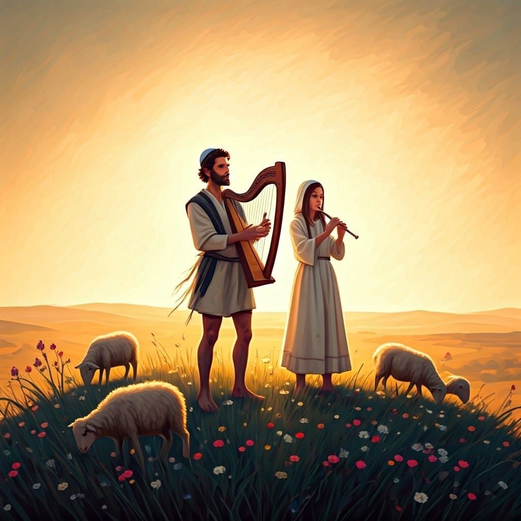 Hebrew Shepherds Seek Divine Prophecy in Harmony with Nature