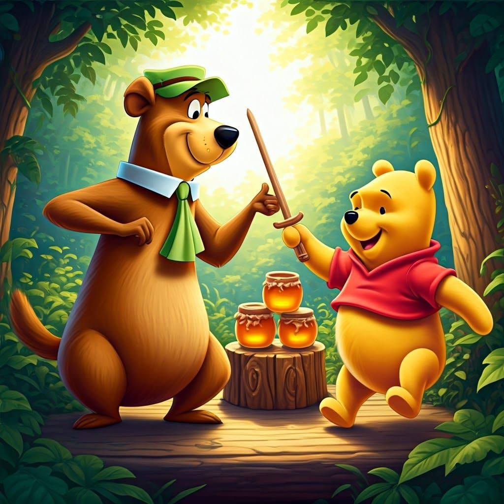 Yogi Bear vs Winnie the Pooh: Honey Duel