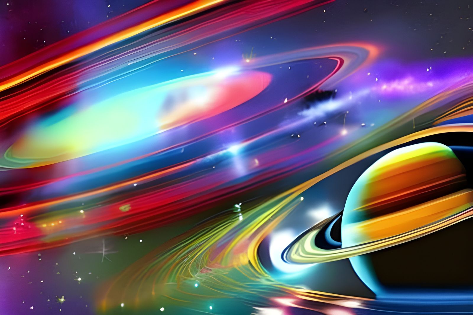 Spectacular Fireworks Display in Space